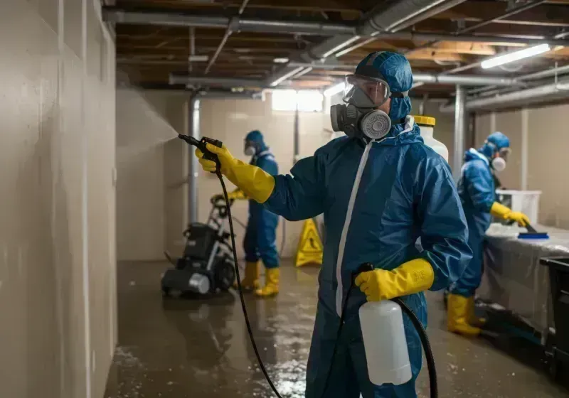 Basement Sanitization and Antimicrobial Treatment process in Weston, WV